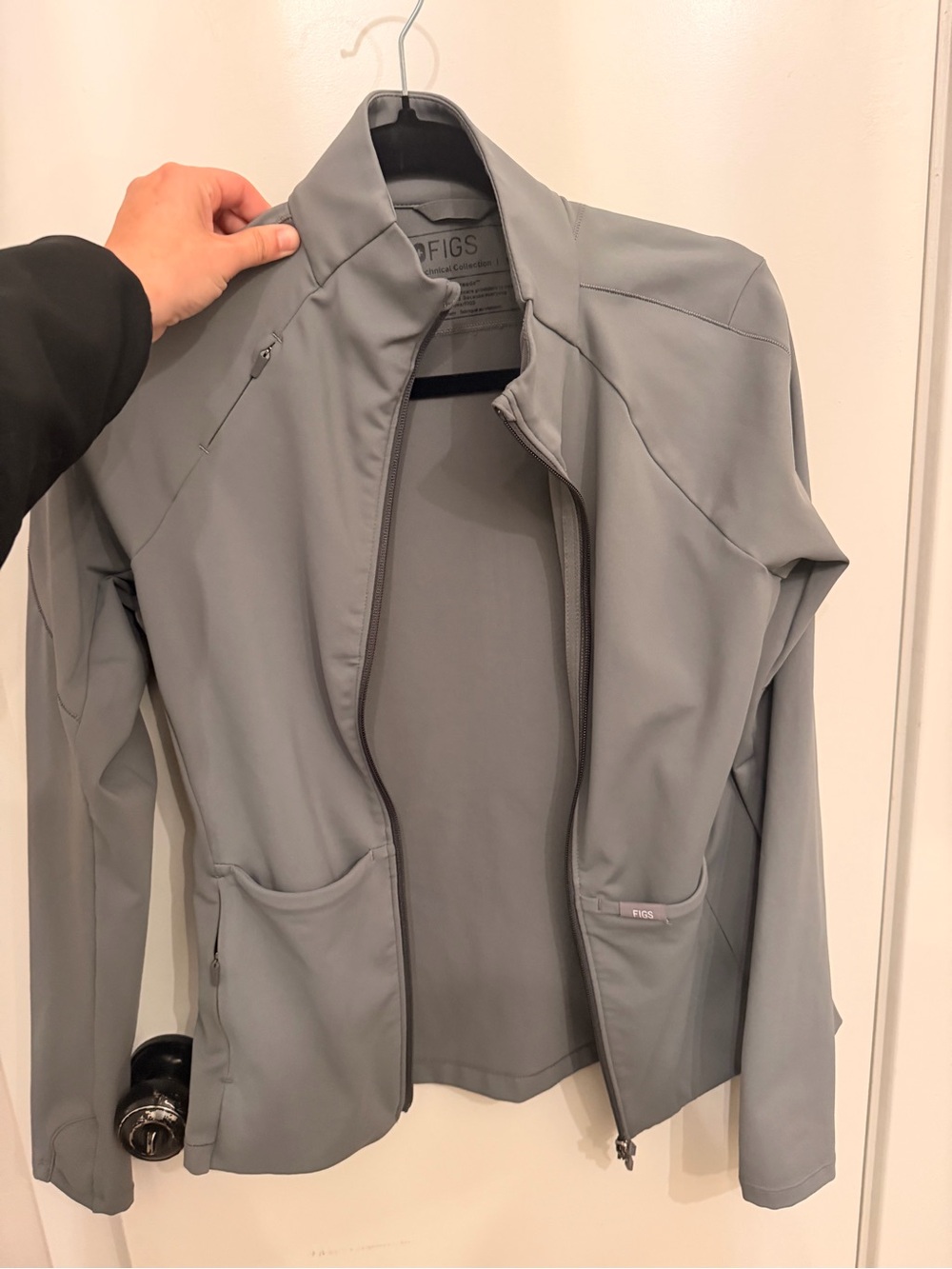 Figs Utility Jacket in Light Gray